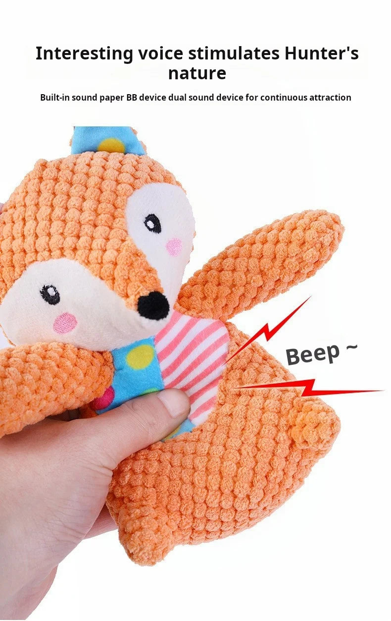 Jouets de dentition en peluche pour animaux - Jouets à mâcher couineurs et résistants aux morsures pour chiens et chats