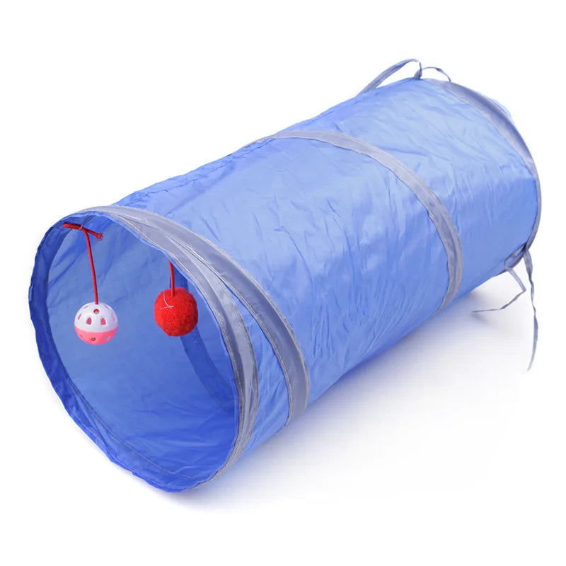 Tunnel de jeu pliable pour animaux de compagnie avec son froissé