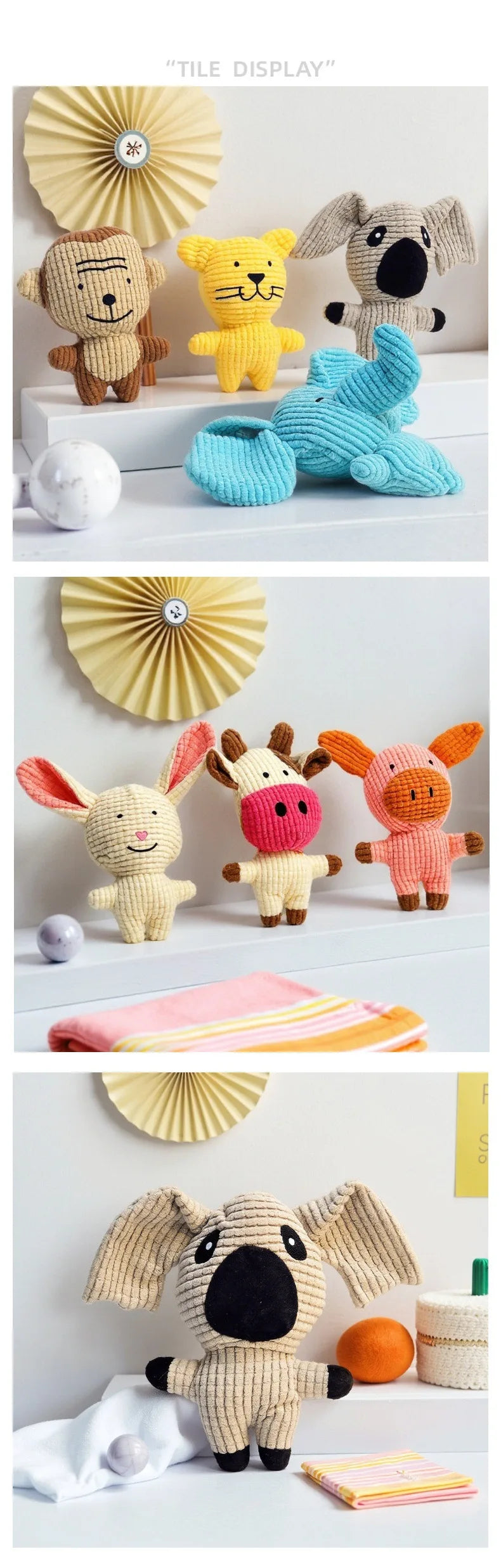 Squeaky Cartoon Plush Toy for Dogs & Cats