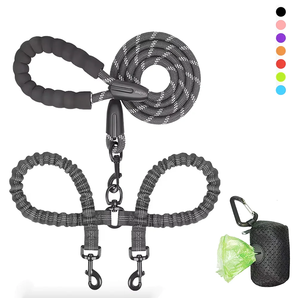Dual Dog Coupler Leash – Walk 2 Dogs at Once