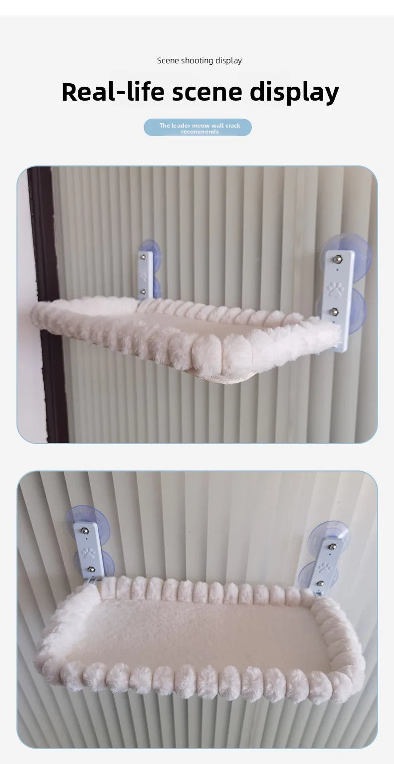 Suction Cup Window Cat Hammock – Wide Hanging Bed