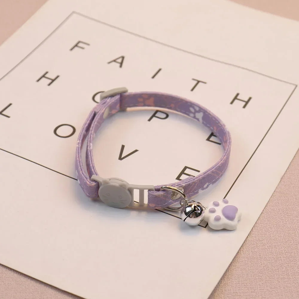 Adjustable Breakaway Collar with Bell for Cats and Small Dogs