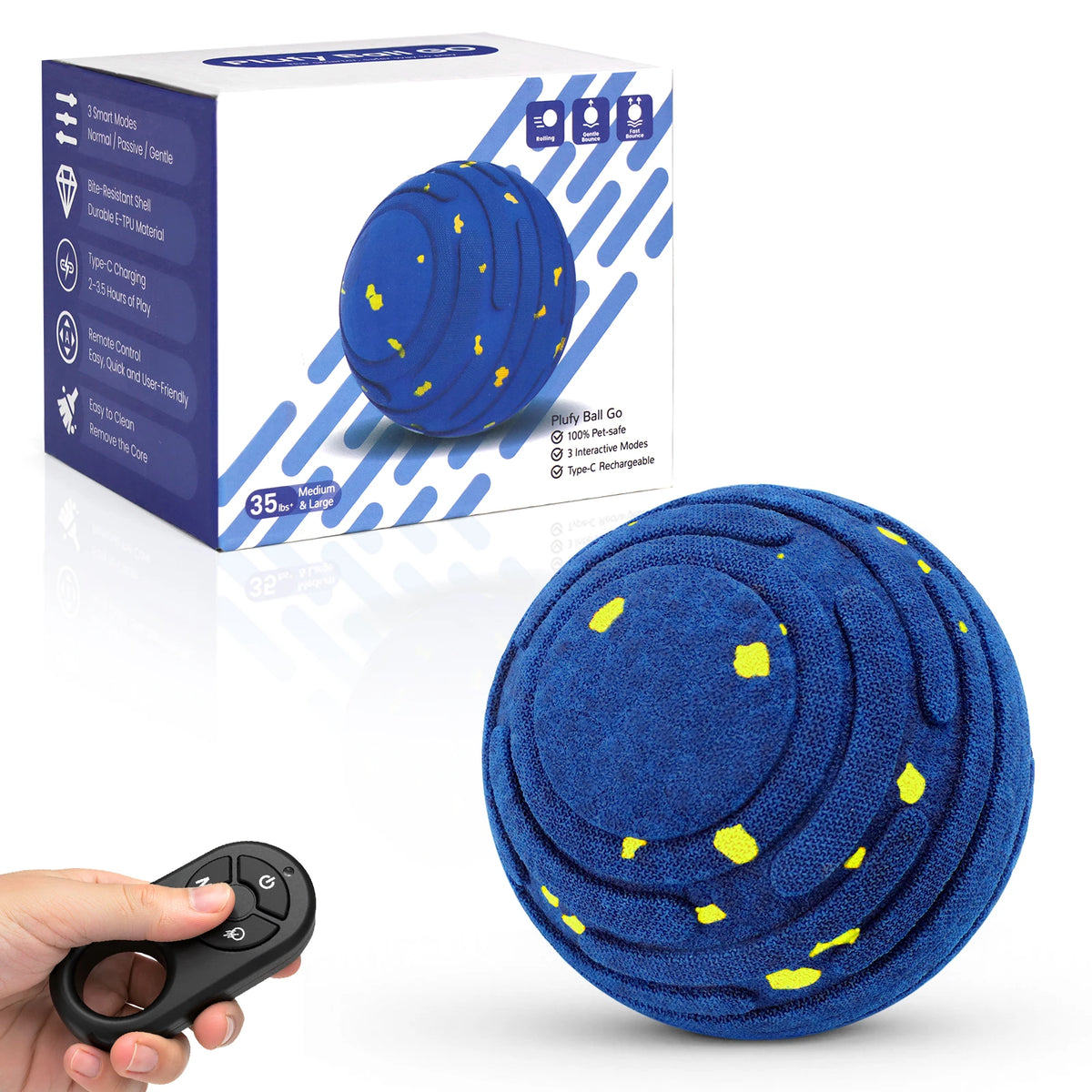 Smart Interactive Dog Toy Ball with Remote Control