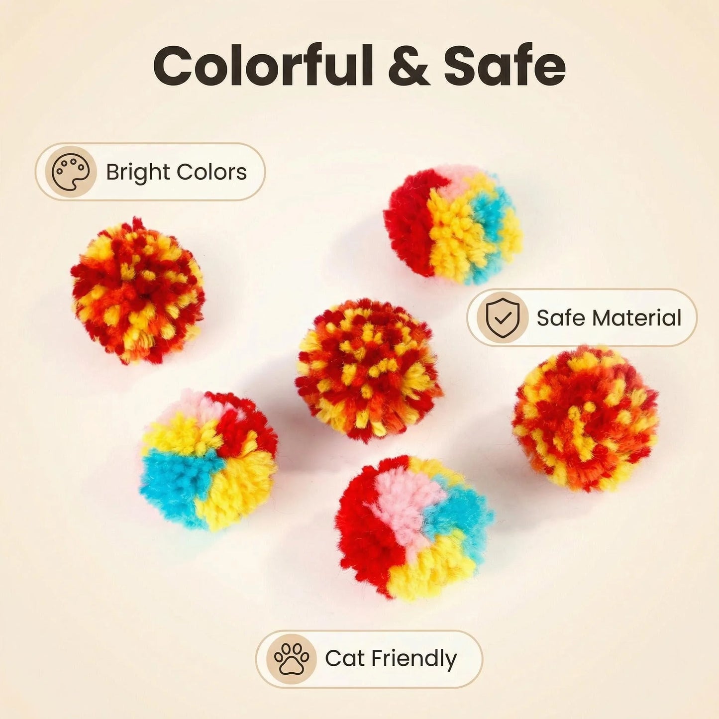 Plush Interactive Toy Ball for Cats & Dogs
