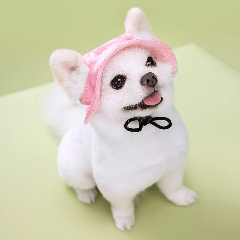 Chapeau de soleil pour animaux de compagnie avec trous pour les oreilles - Protection extérieure pour chiens et chats
