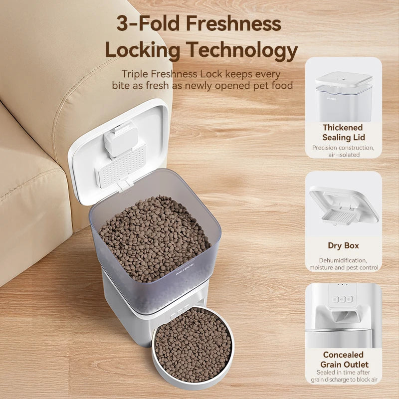4.5L Smart Wi-Fi Automatic Pet Feeder with App Control