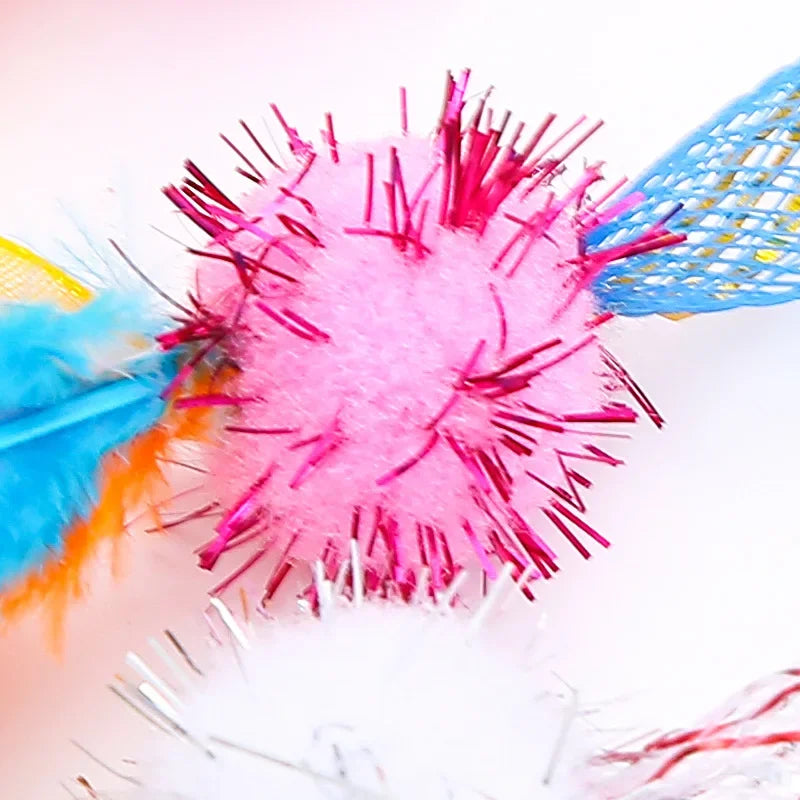 Feather Teaser Wand Cat Toy