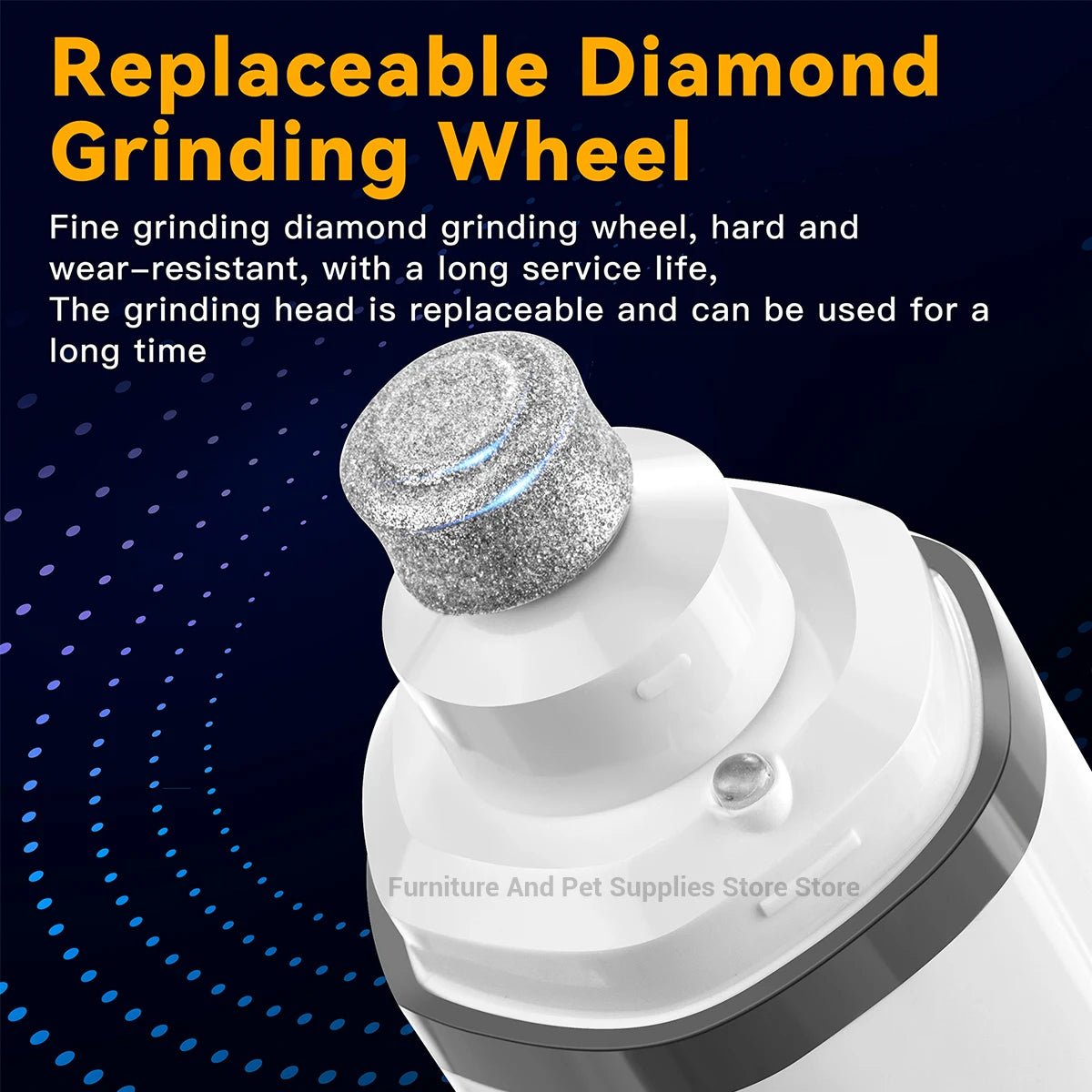 Electric Pet Nail Grinder with LED Light & 3-Speed Control