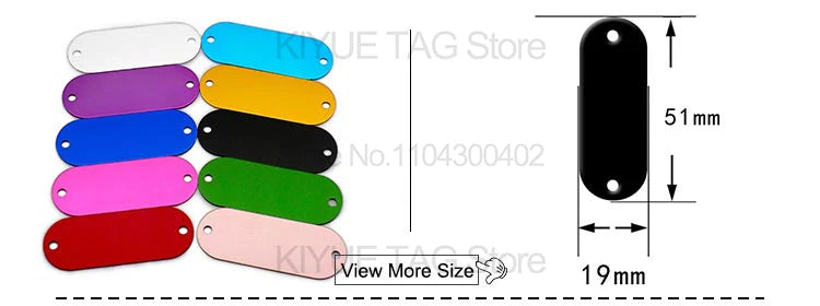 Personalised Aluminium Pet ID Tags – Pack of 100
