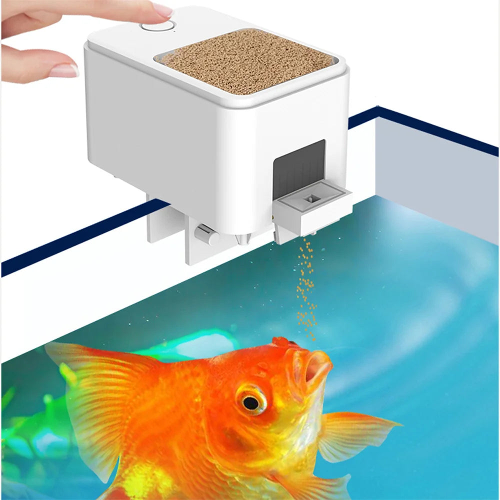 Distributeur automatique de nourriture pour poissons avec minuterie, contrôlé par application WiFi intelligente