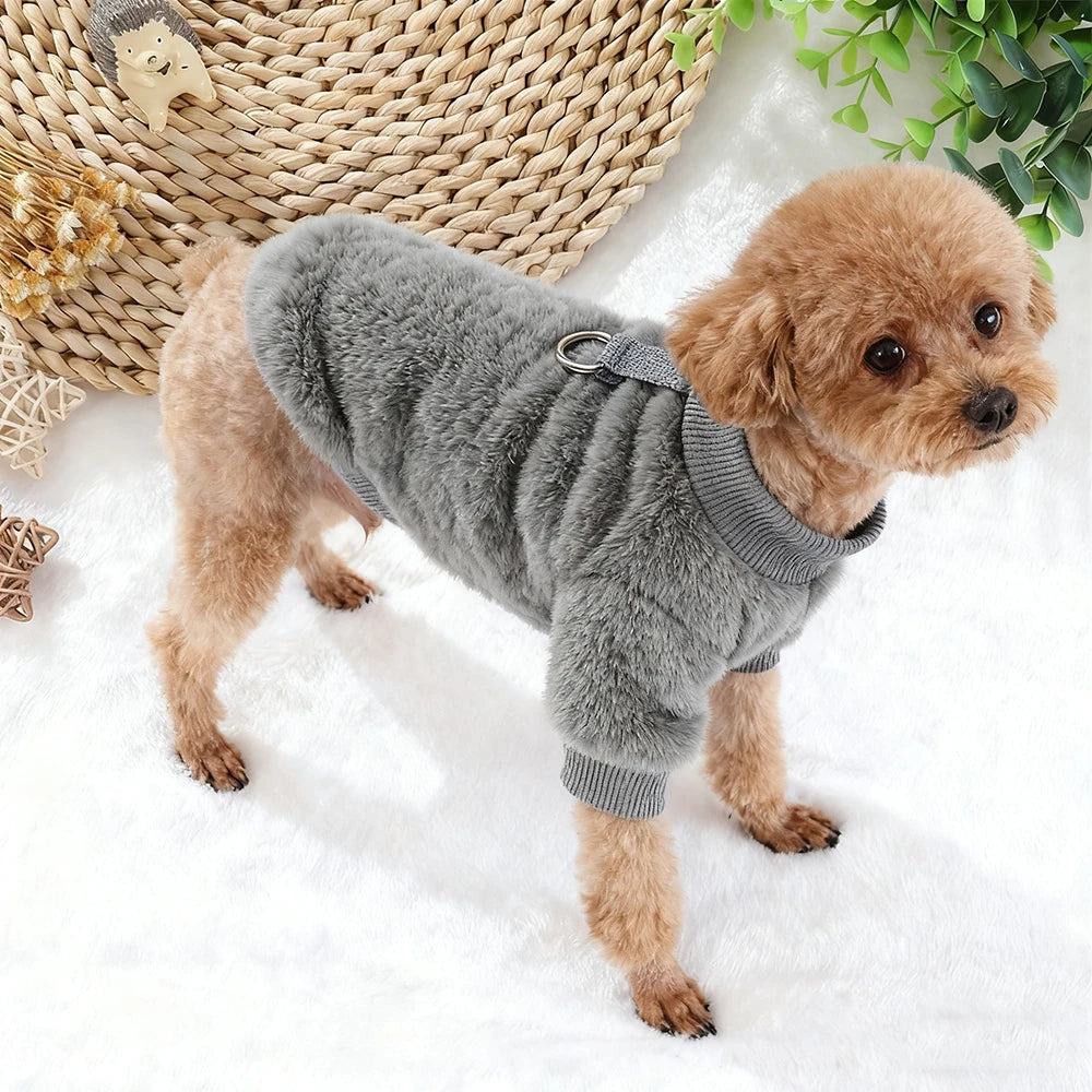 Plush Pet Sweatshirt for Cats & Small Dogs