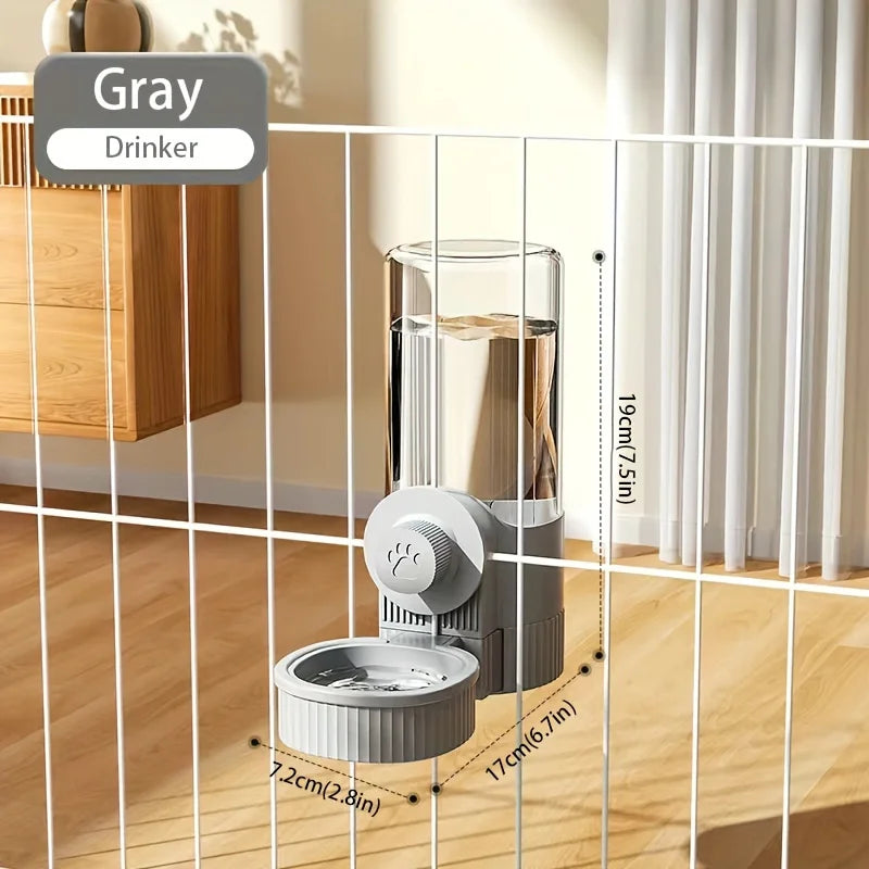 Distributeur automatique de nourriture et d'eau pour animaux de compagnie - Distributeur suspendu par gravité avec gamelle