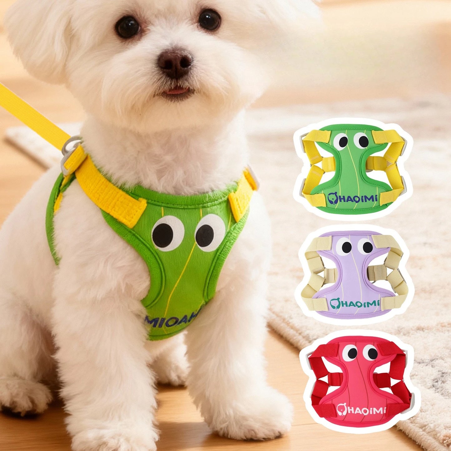 Breathable Reflective Dog Harness & Leash Set for Small Dogs