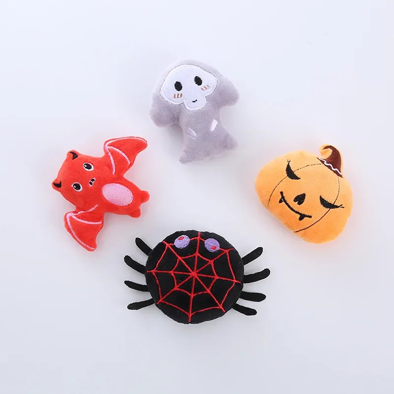 Halloween Cat Catnip Toy - Bat & Spider Shaped Interactive Teething Toy
