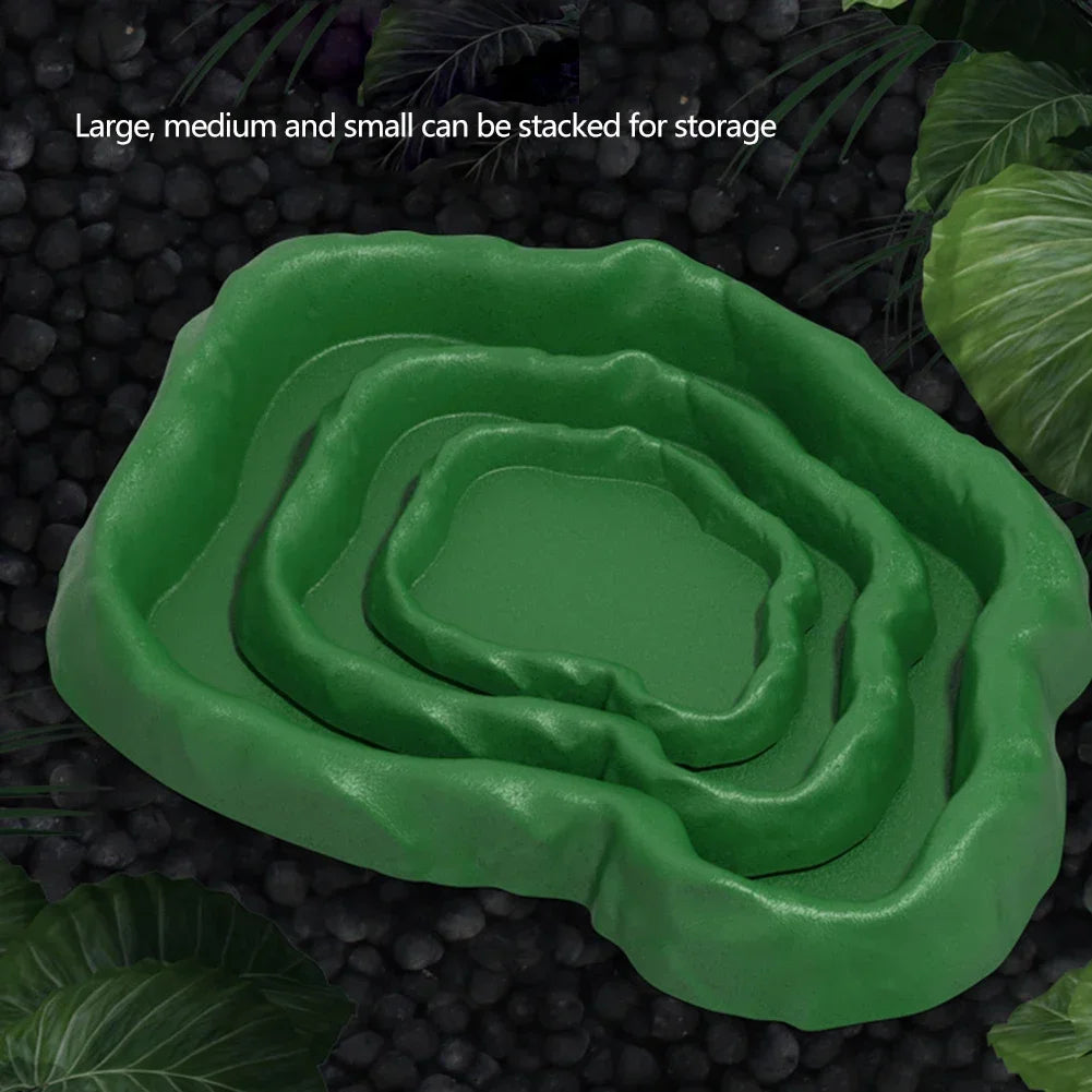 Reptile Rock-Style Food & Water Bowl for Terrariums