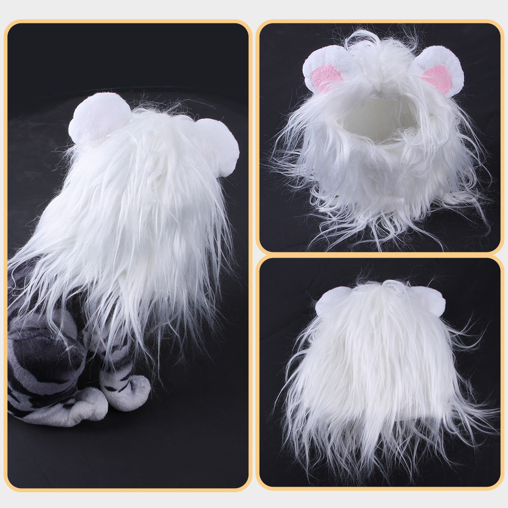 Lion Mane Headgear Costume for Dogs and Cats