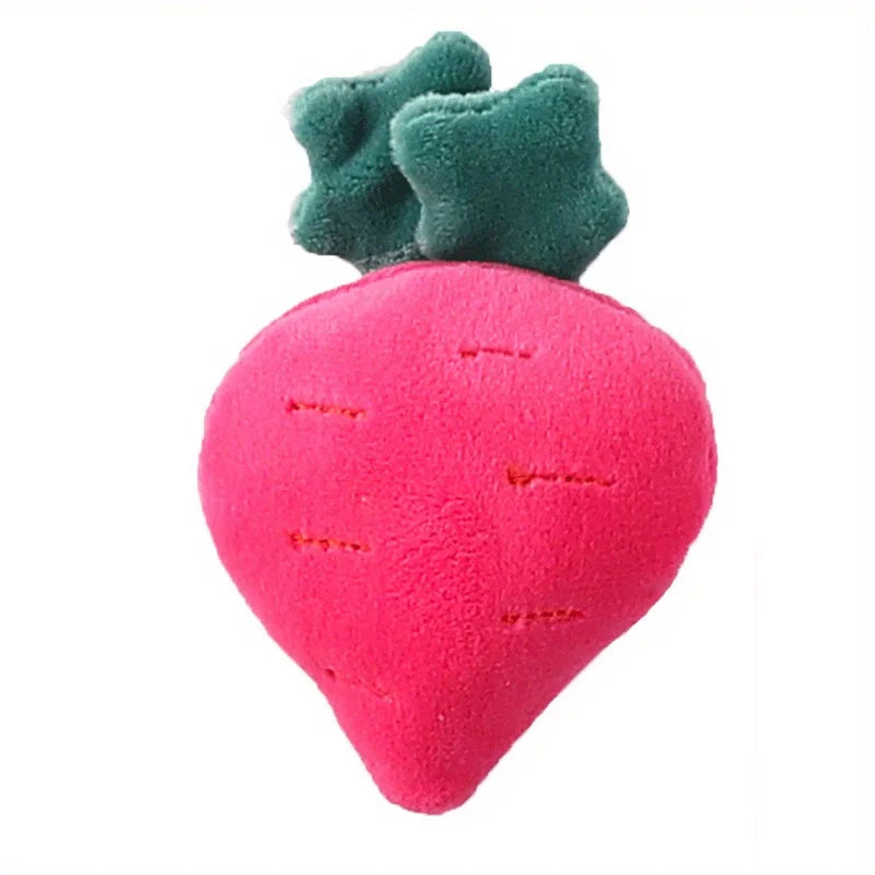 Fruit Shaped Plush Cat Kicker Toy with Catnip