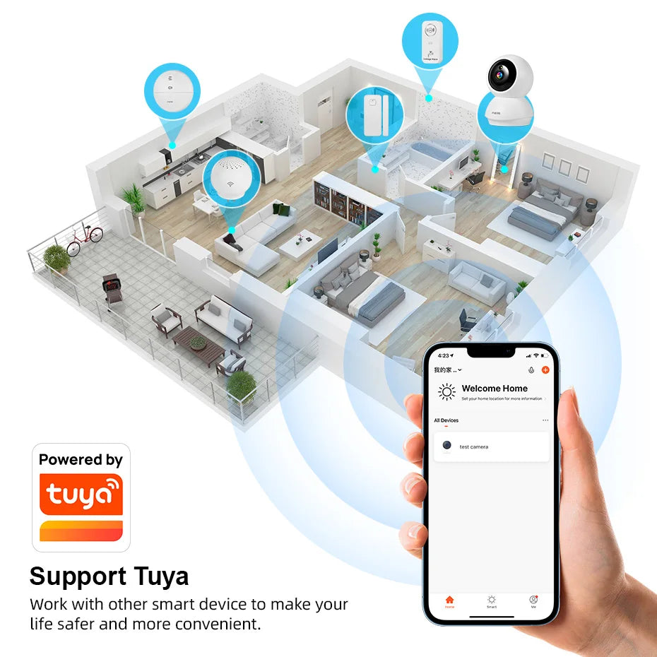 Smart WiFi Pet Camera with AI Tracking & Night Vision