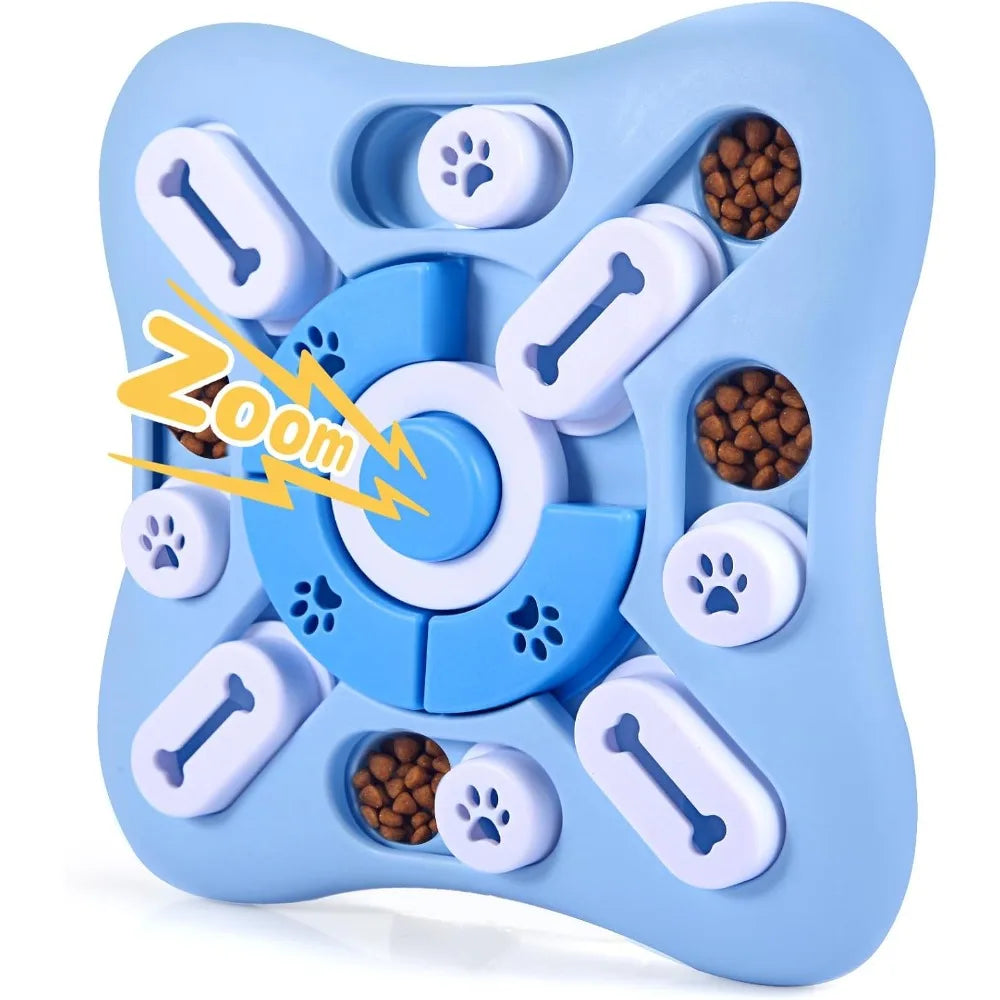 Interactive Dog Treat Puzzle Toy with Squeaker