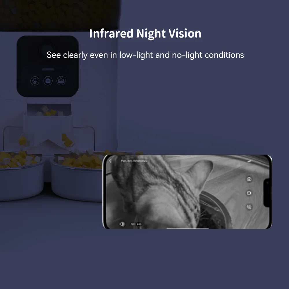 Smart Automatic Pet Feeder with WiFi Camera - 7L Capacity