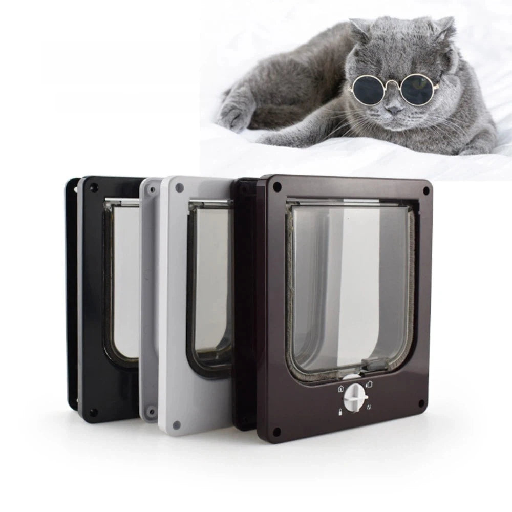 4-Way Locking Weatherproof Cat Flap Door