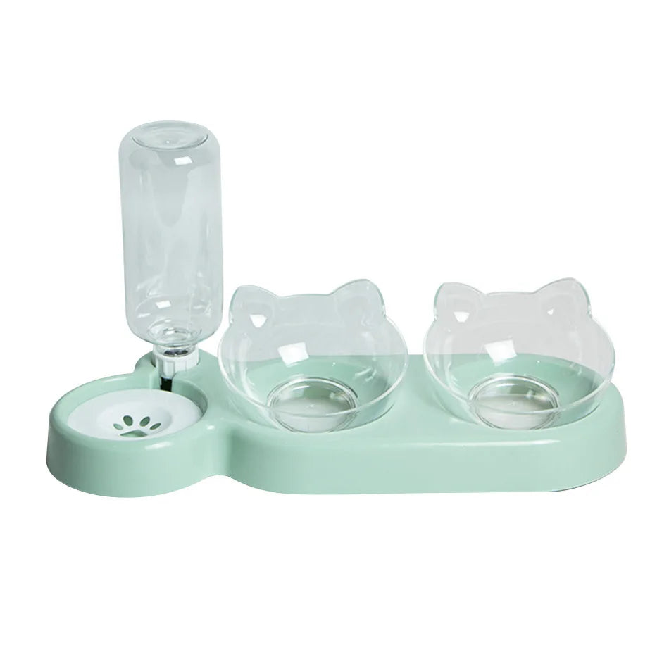 Elevated Double Pet Bowl Feeder – Raised Food & Water Station for Cats & Dogs
