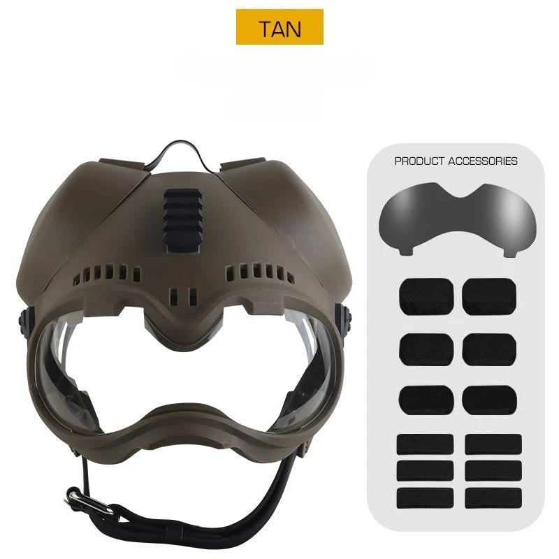 2-in-1 Tactical Dog Helmet with Detachable Goggles for Small & Medium Dogs