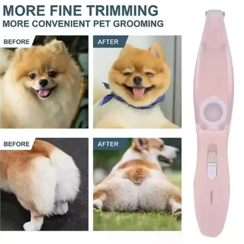 Rechargeable Pet Hair Trimmer with Suction