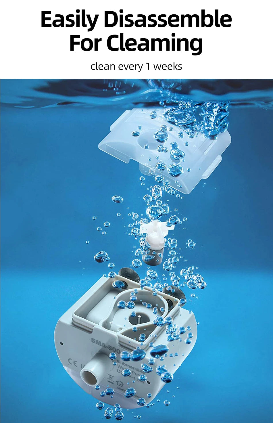 Pompe de rechange pour fontaine à eau en acier inoxydable - Moteur de distributeur d'eau pour animaux de compagnie