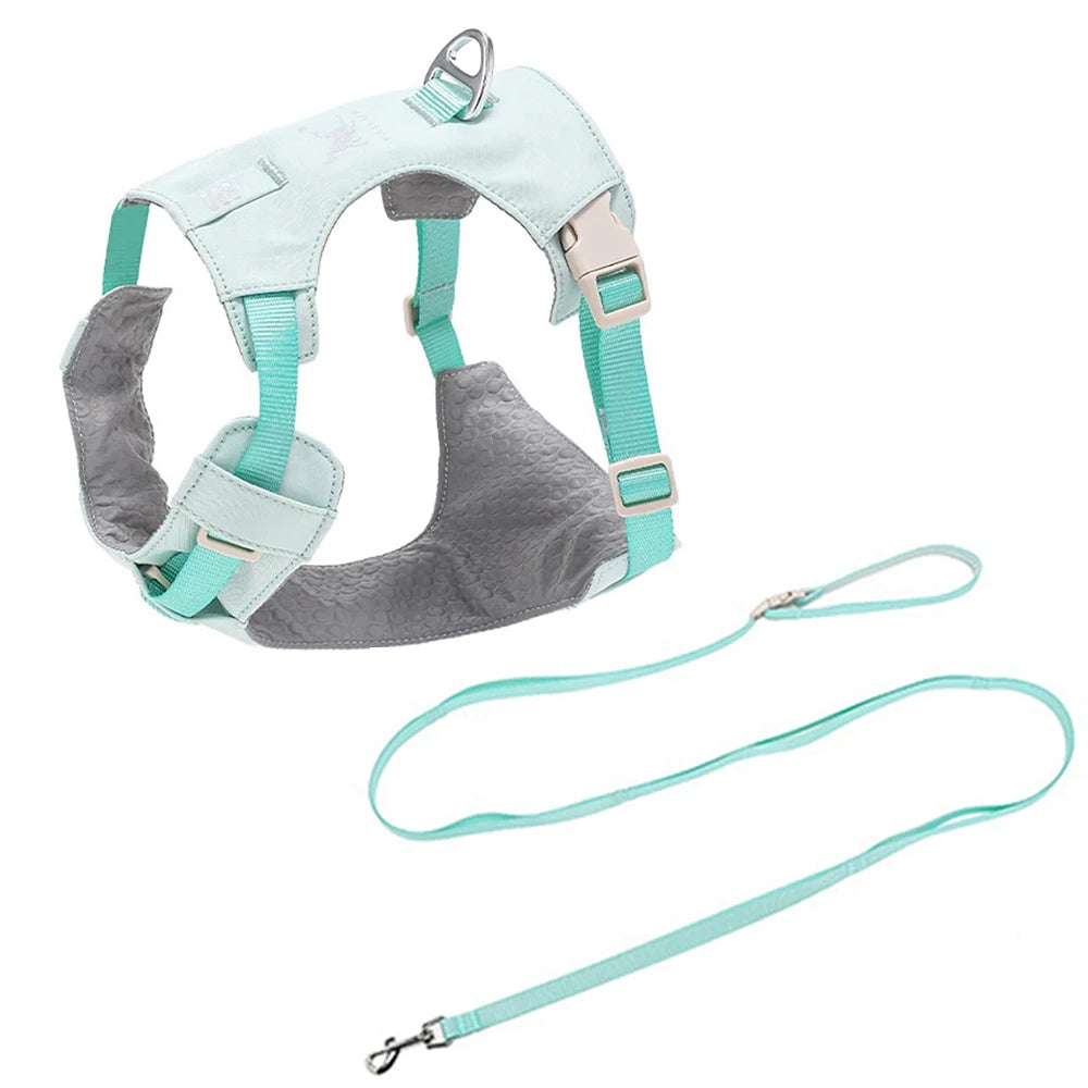 Lightweight Dog Harness & Leash Set Anti-Pull Escape-Proof Pet Walking Lead for Small Medium Large Dogs