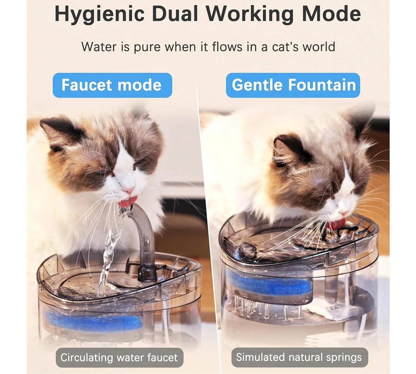 Fontaine à eau pour chat - Distributeur automatique d'eau pour animaux de compagnie 1,8 L