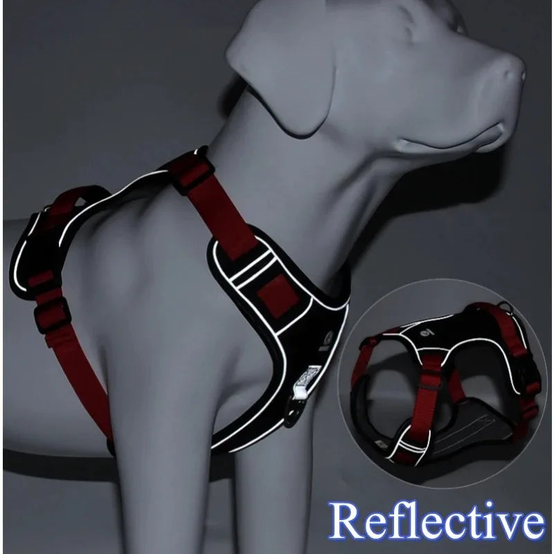 Harnais pour chien avec sangle de poitrine et conception de gilet tactique