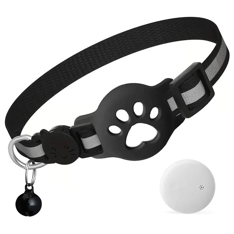 Reflective AirTag Pet Collar with Safety Buckle for Cats & Small Dogs