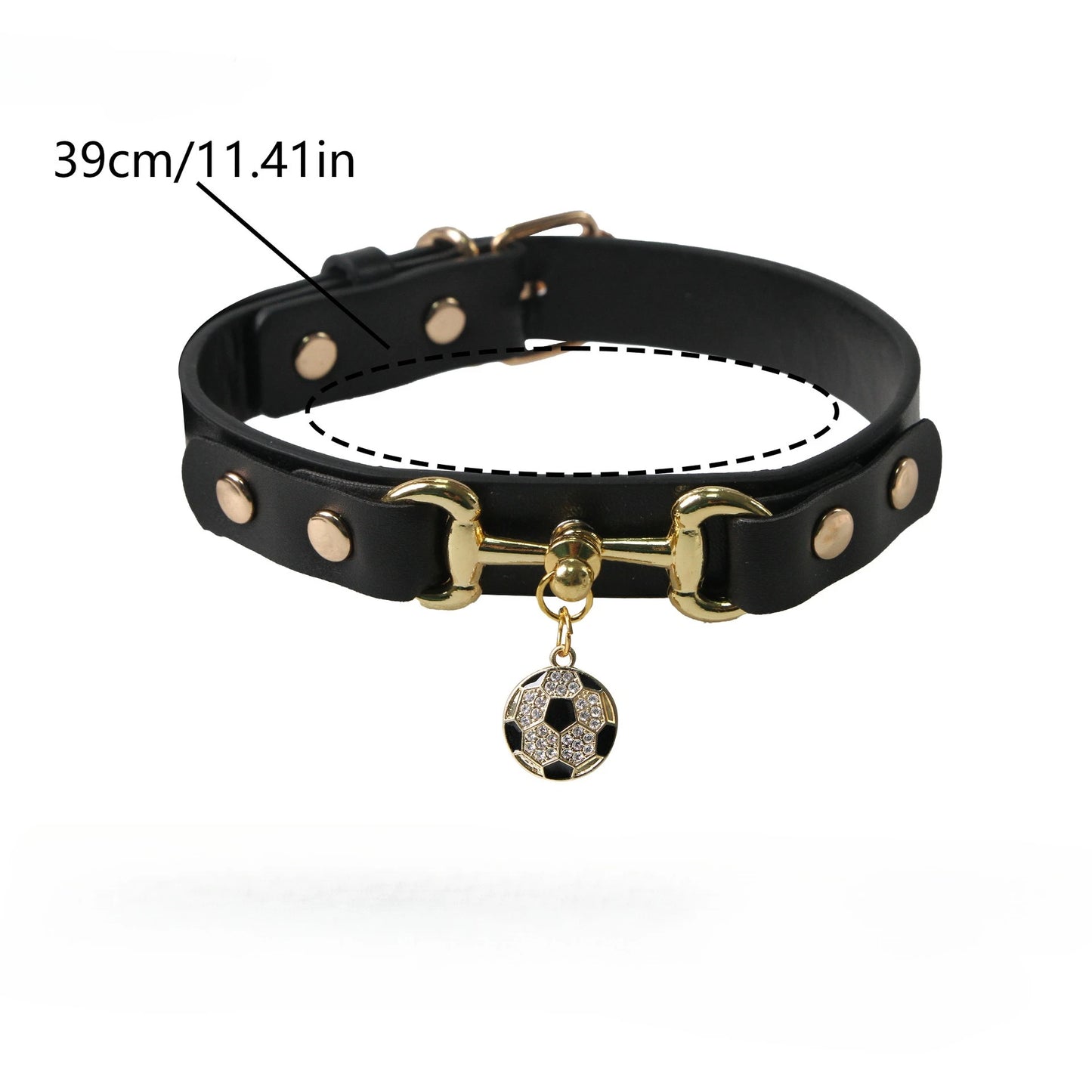 Heart Print Leather Collar for Small Dogs & Cats