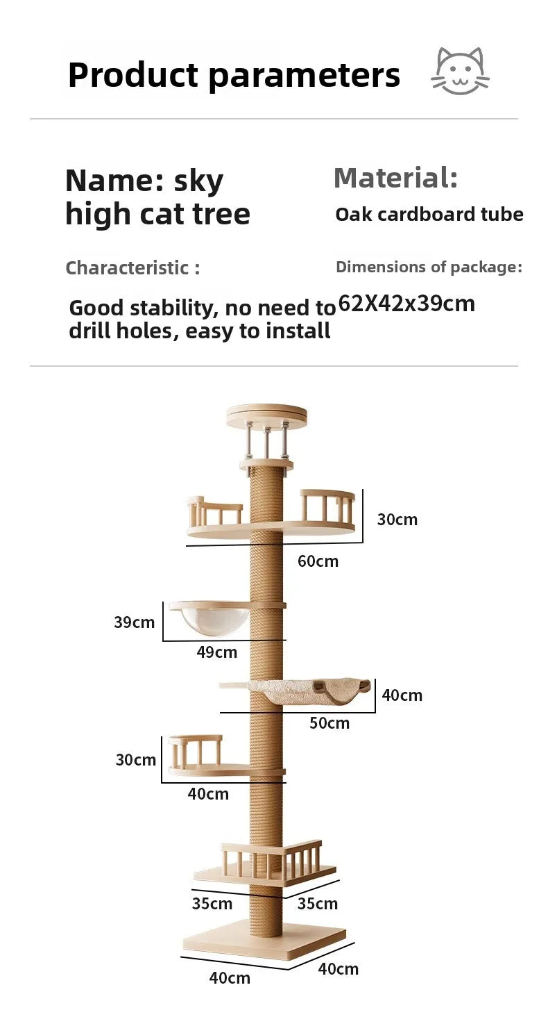 Cat Tree with Bed & Scratching Post