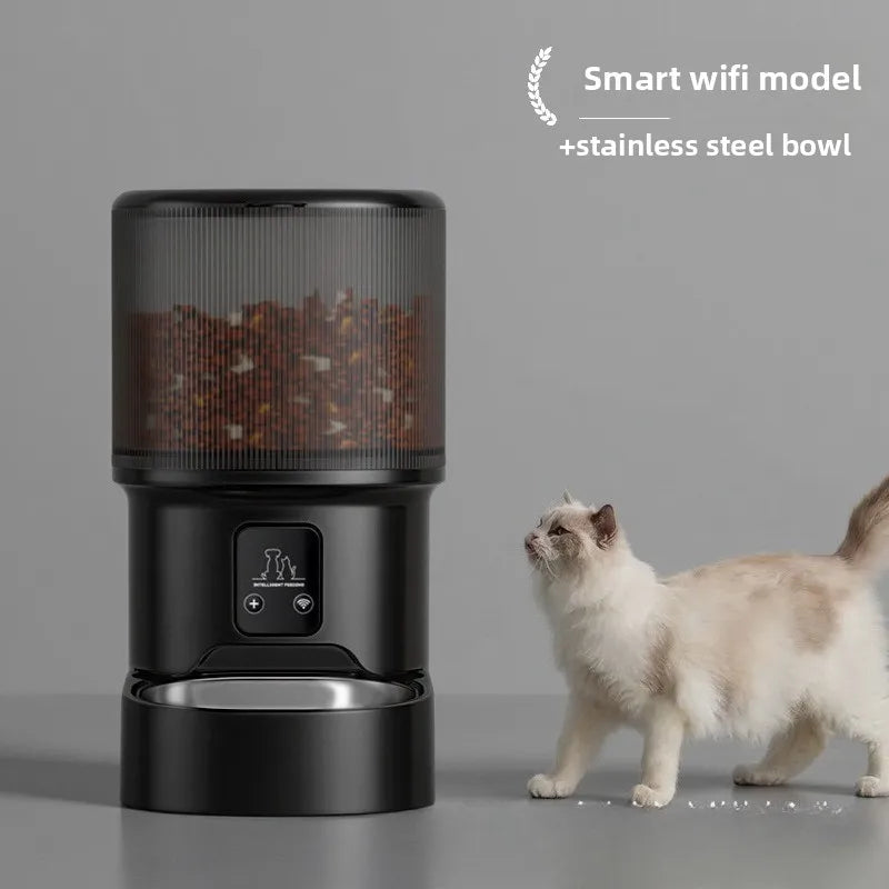 Smart Automatic Pet Feeder with HD Camera & Voice Control — Wi-Fi Remote Timed Food Dispenser