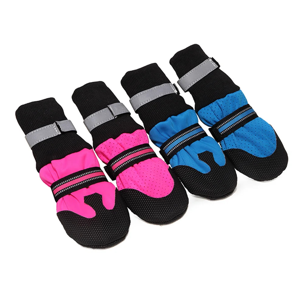 Reflective Dog Shoes with Breathable Mesh & Rubber Sole