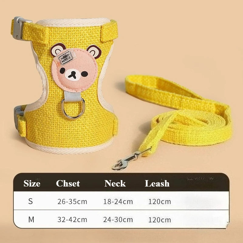 Maillot de corps Gilet Harnais et laisse pour petits chiens et chats