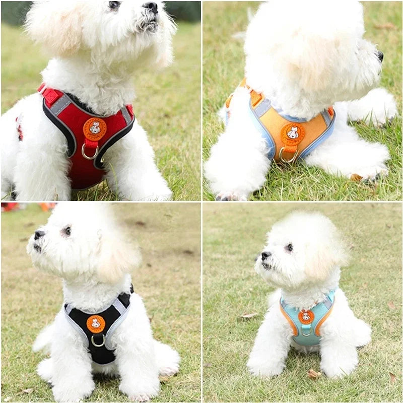 Harnais Réfléchissant Respirant pour Chien - Réglable pour Petits Chiens et Chiots