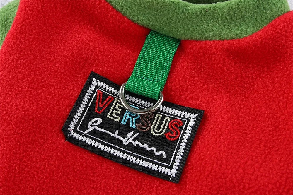 Fleece Vest Sweater with Harness Ring for Small & Medium Dogs & Cats