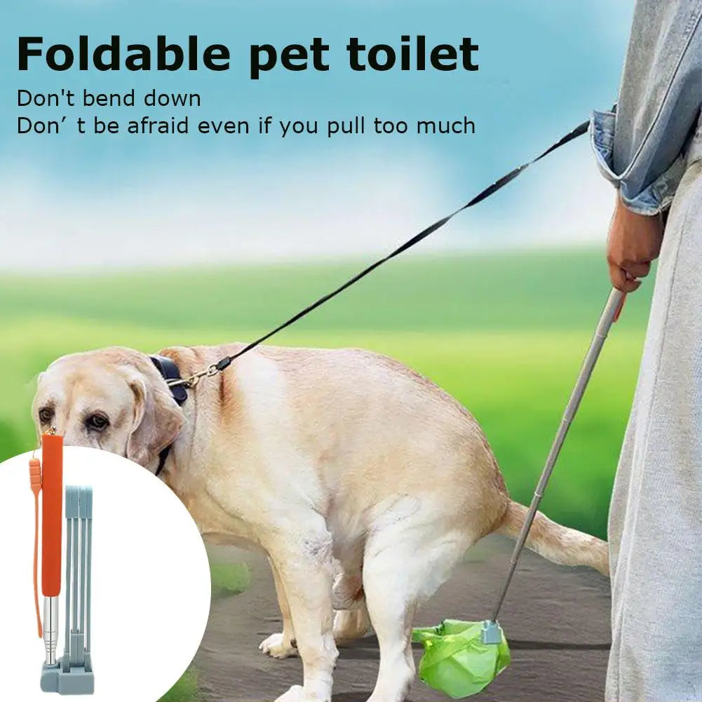 Long-Handle Stainless Steel Pooper Scooper for Dogs & Cats