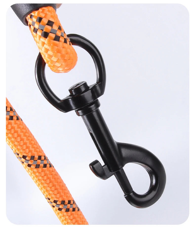 Reflective Dog Leash with Poop Bag Dispenser