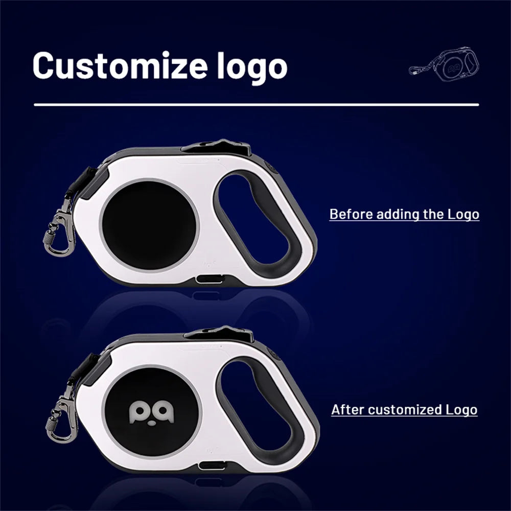 LED Retractable Dog Leash | 5M Rechargeable Light-Up Leash
