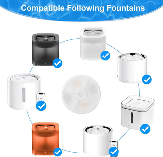 Kit de rechange de filtres à charbon actif pour fontaines à eau pour chats — 5 pièces/10 pièces