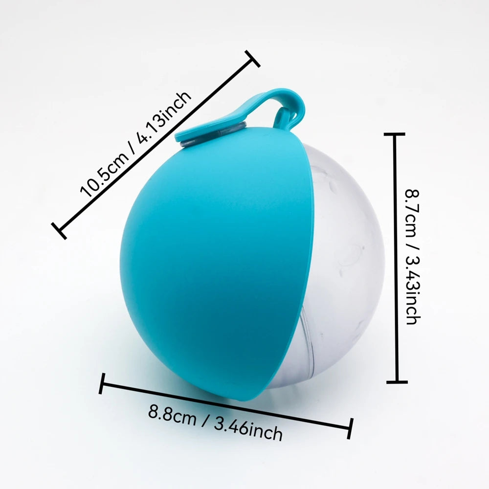 Foldable Silicone Pet Water Bottle & Bowl – Portable Outdoor Dispenser for Dogs & Cats