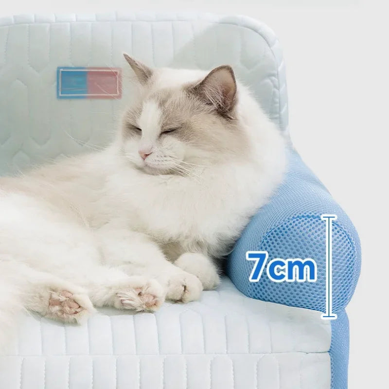 Tapis de couchage respirant pour animaux de compagnie avec coussin rafraîchissant pour l'été