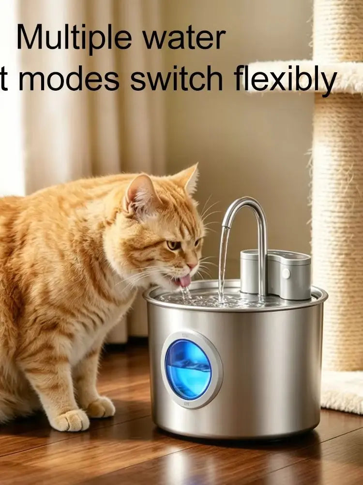 Wireless Rechargeable Pet Water Fountain with Motion Sensor