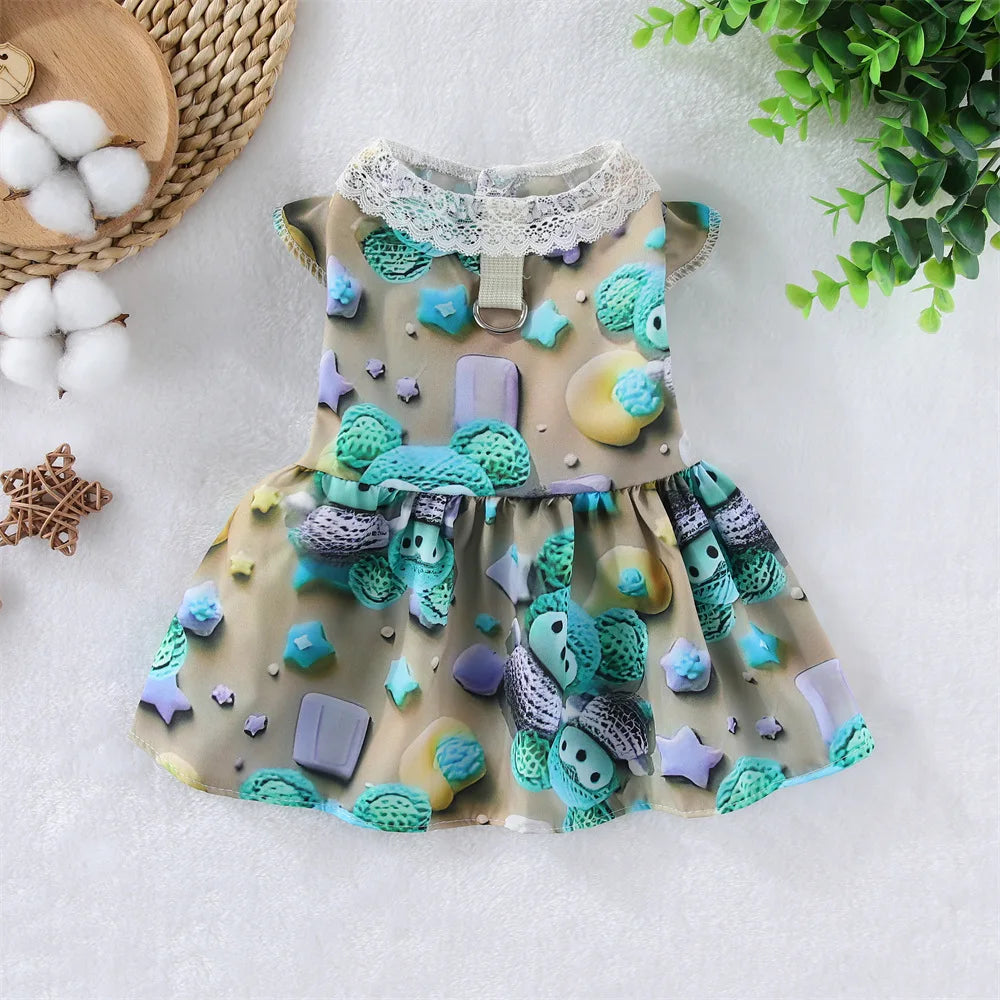 Lace Collar Dress for Cats & Small Dogs