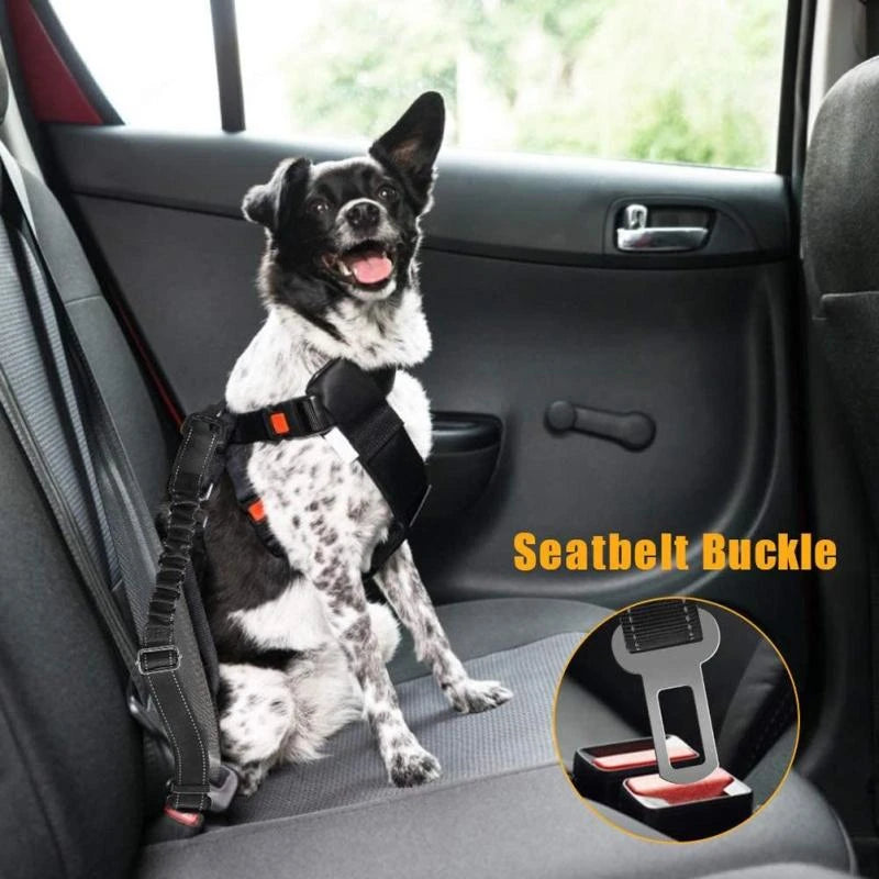 Adjustable Reflective Dog Car Seat Belt Safety Leash