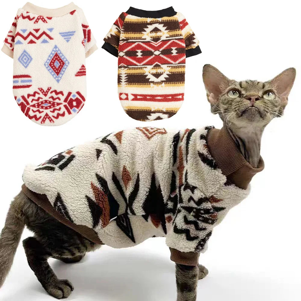 Fleece Winter Sweater for Cats & Small Dogs
